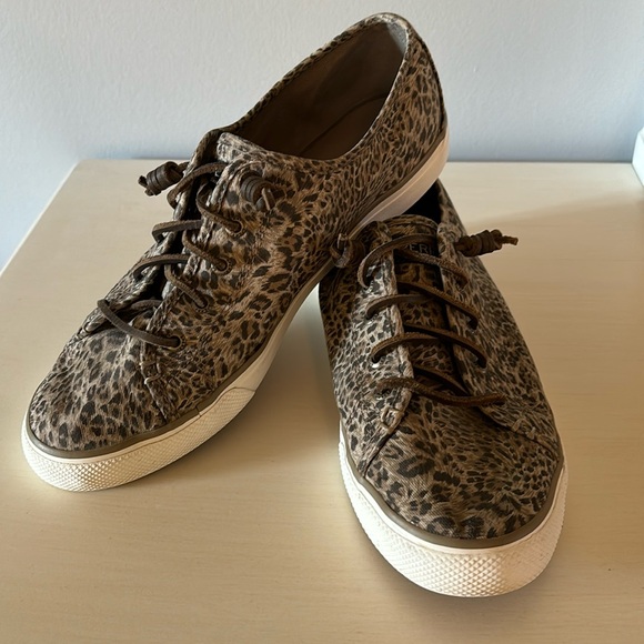 Sperry Cheetah Seacoast Sneakers - Picture 4 of 9